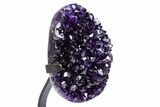 Amethyst Geode With Metal Stand - Uruguay #306867-3